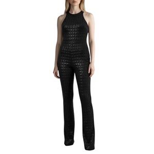 BARDOT LYNX Sequin Halter Sleeveless Jumpsuit XS